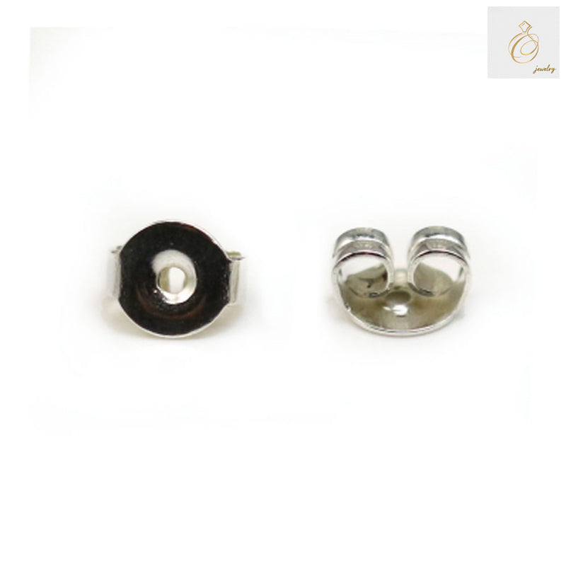 925 sterling silver earring backs - 5mm butterfly pushers, pack of 20 pieces for secure earring closure