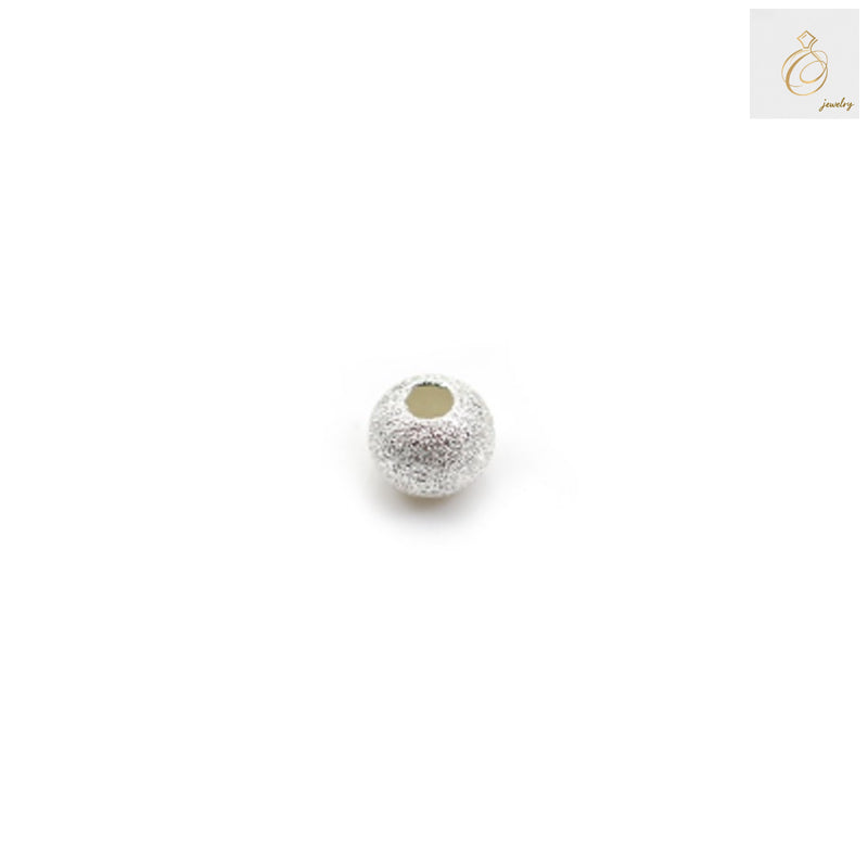Close-up view of 925 Sterling Silver Diamond Beads showing brilliant diamond-cut surface and sparkle