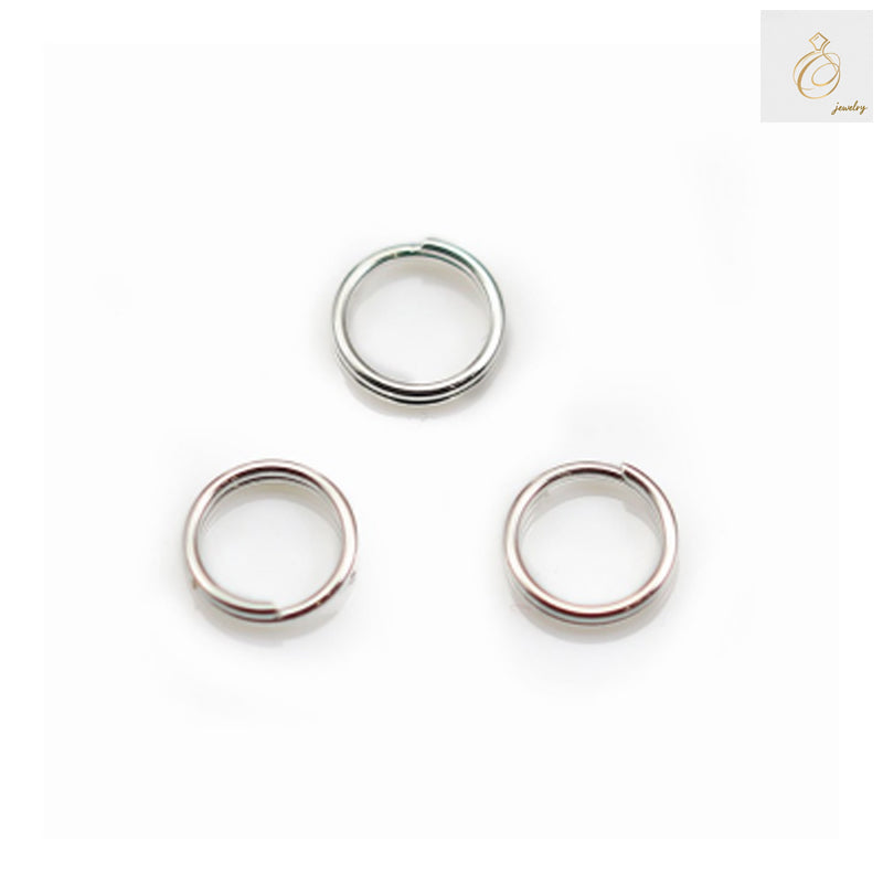 925 sterling silver double jump rings 7mm x 0.7mm - pack of 10 jewelry findings for crafting