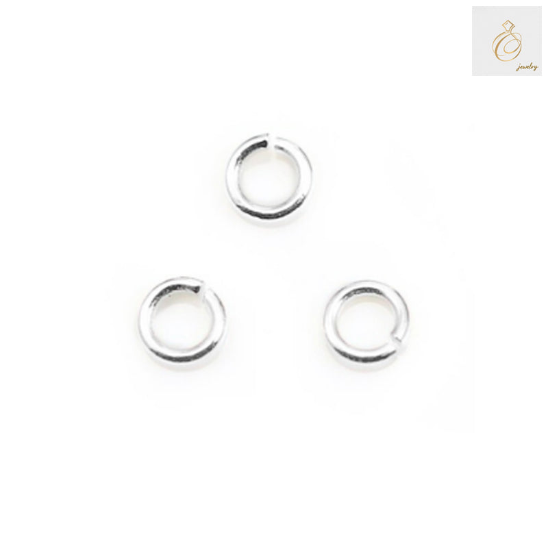 925 sterling silver open jump rings 3x0.5mm displayed in a pack of 50 pieces for jewelry making and crafting