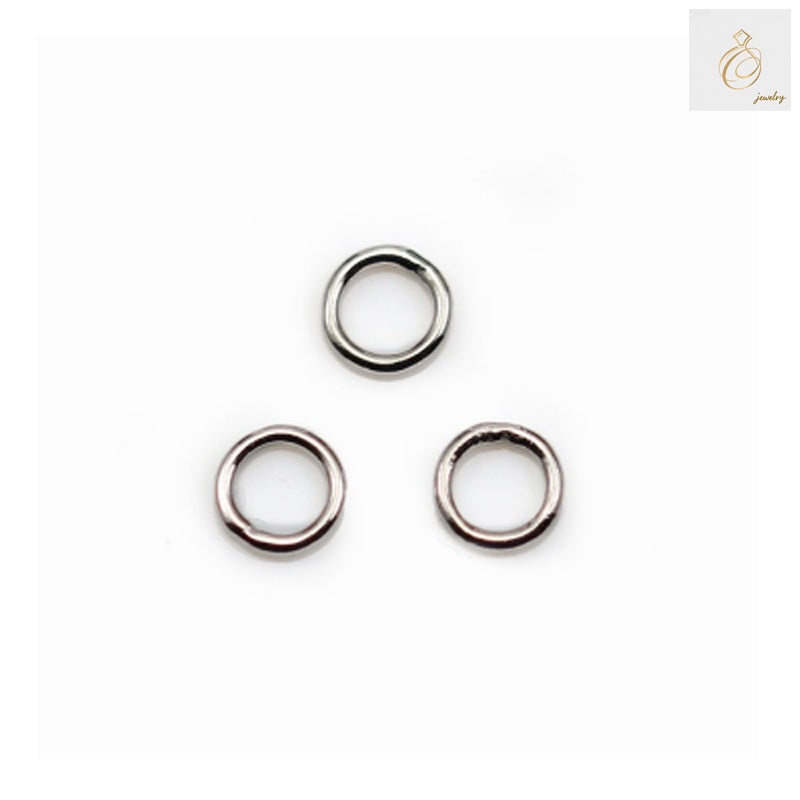 925 sterling silver platinum plated open jump rings 5mm x 0.8mm pack of 10 pieces for jewelry making
