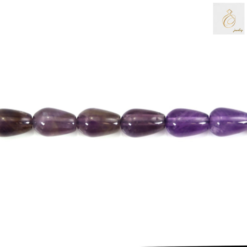 Amethyst Drop Size 6x9mm 39-40cmStrand - Luxury Gemstone Jewelry