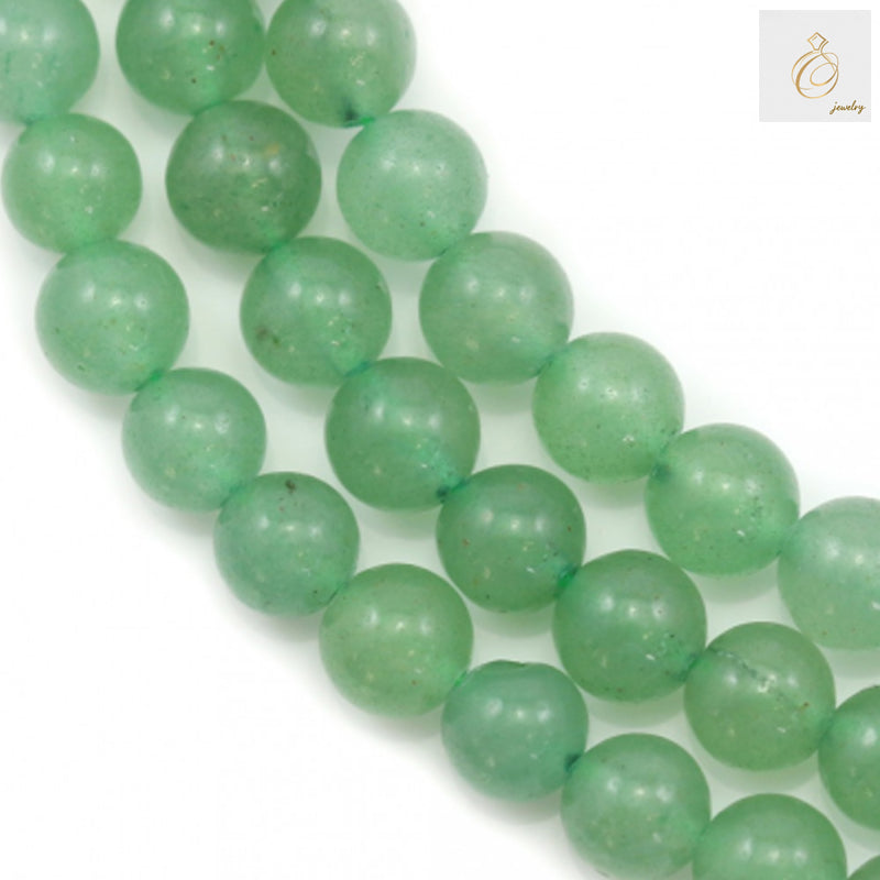 Aventurine verte ronde, taille 10 mm, fil de 39 à 40 cm