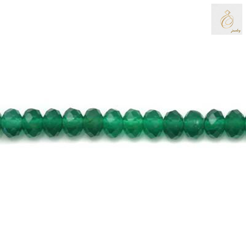 Premium green agate beads 3x4mm for jewelry making