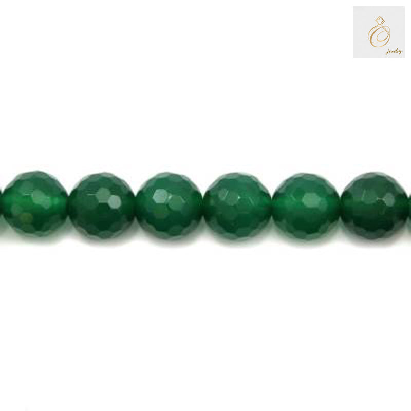 Faceted green agate round beads for jewelry making"
"10mm green agate beads showing natural stone patterns