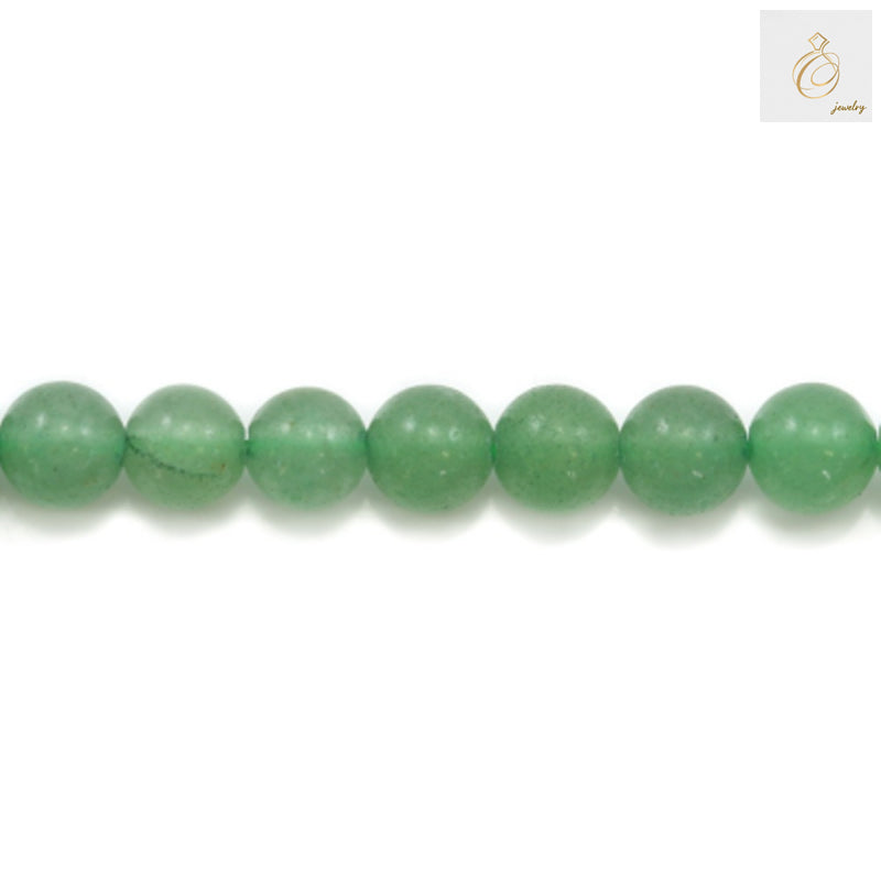 Aventurine verte ronde, taille 8 mm, fil de 39 à 40 cm