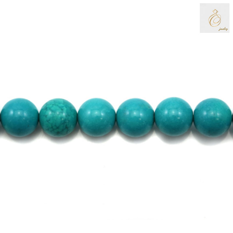 White howlite gemstone beads for jewelry making - 10mm round with 1.2mm holes