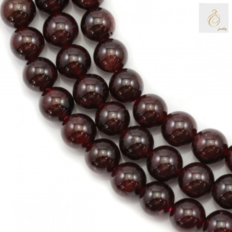Natural garnet beads strand, 4mm round red gemstone beads for jewelry making