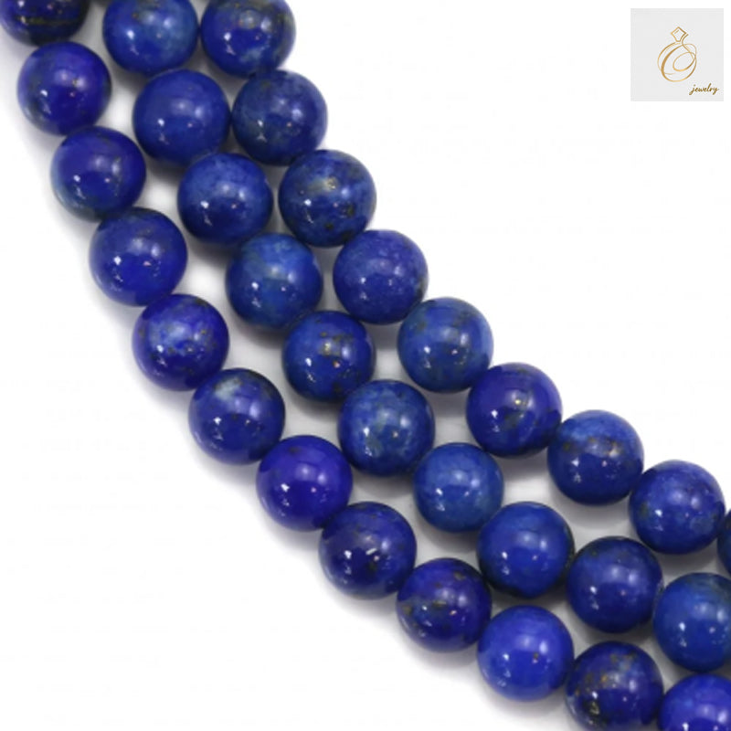 Natural lapis lazuli round beads 4mm diameter strand for jewelry making