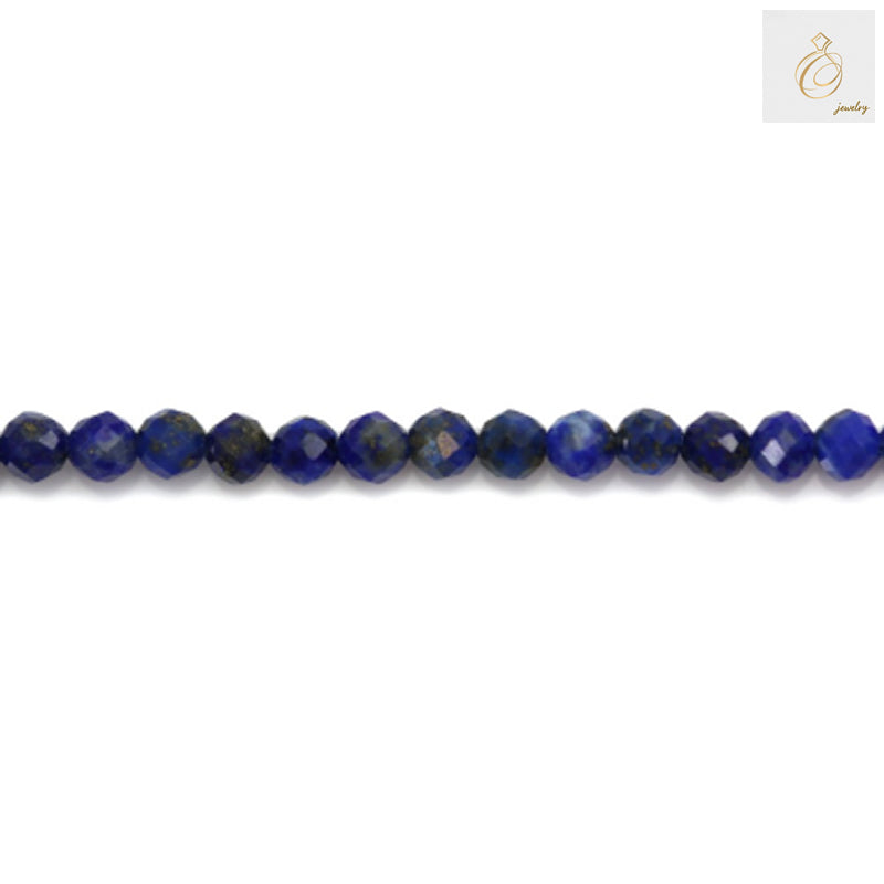 Strand of natural lapis lazuli beads, 176 pieces, 2mm diameter with 0.4mm holes