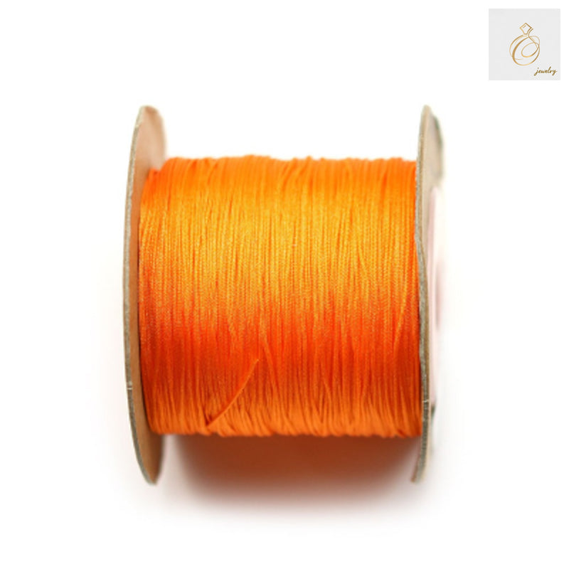 Fil à bijoux en polyester orange de qualité supérieure, 0,5 mm, bobine de 180 m