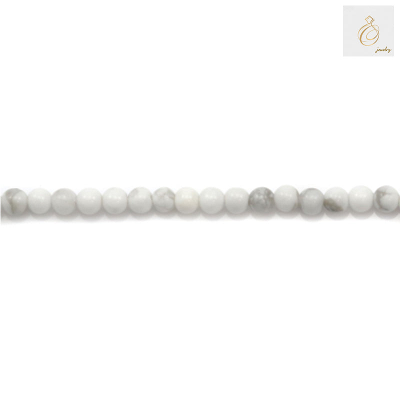 Small white howlite beads for bracelet and necklace making crafts