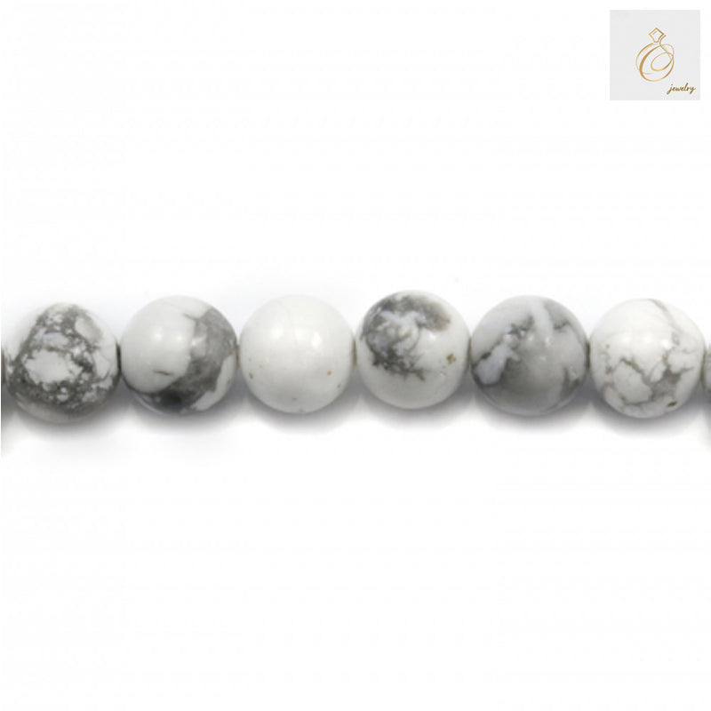 Premium white howlite round beads for DIY jewelry projects