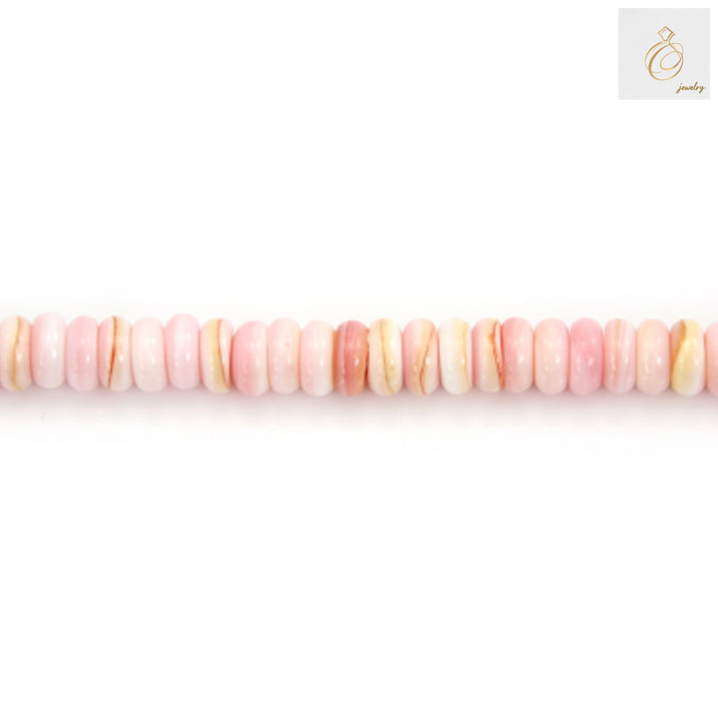 Pink shell heishi beads 2x5mm on 39-40cm strand for jewelry making