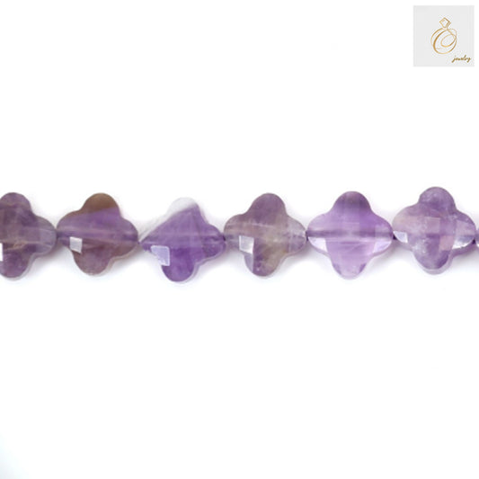 Amethyst Faceted Clover - a stunning piece featuring a 13x13mm faceted amethyst stone set in a beautiful clover design