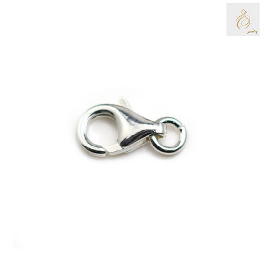 25 Sterling Silver Lobster Clasp with Platinum Plating - 6x11mm Size, Pack of 5 Pieces for Jewelry Making