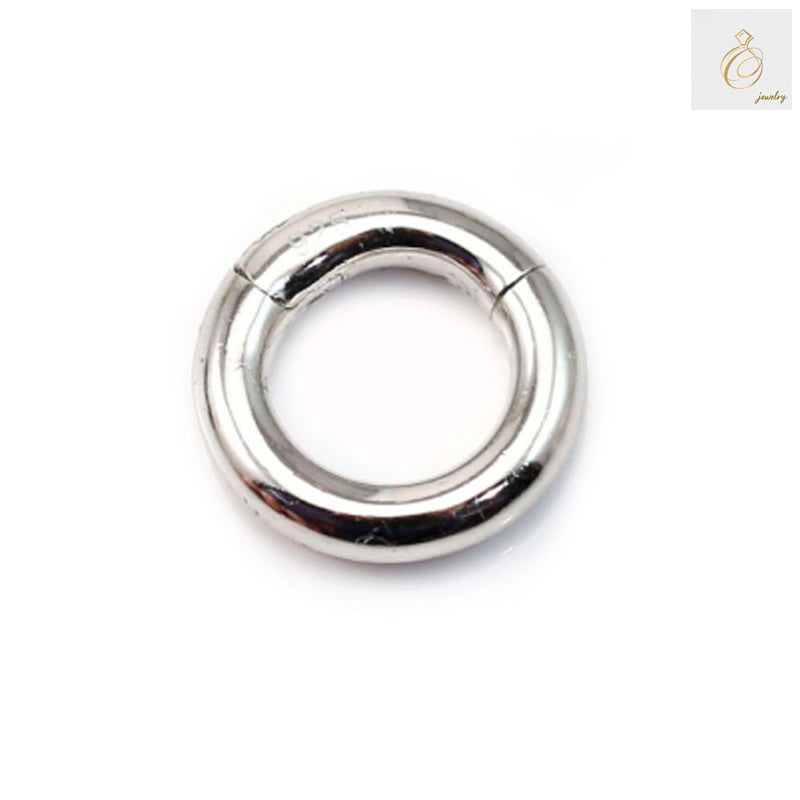 925 Sterling Silver Round Lobster Clasp with Platinum Plating - 16mm Jewelry Finding