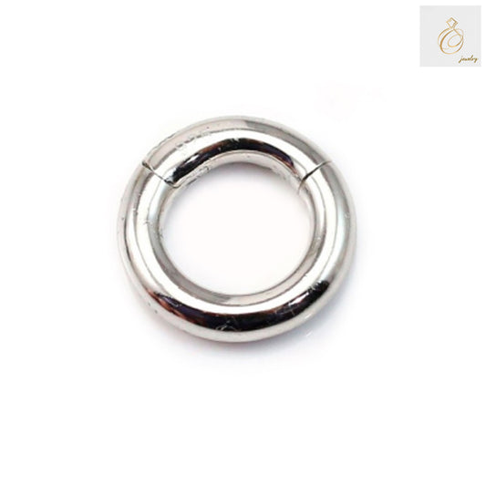 925 Sterling Silver Round Lobster Clasp with Platinum Plating - 16mm Jewelry Finding