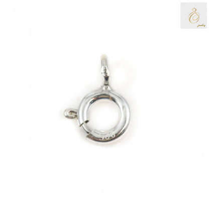 925 sterling silver spring clasp with ring, 5mm size, jewelry finding component for necklaces and bracelets