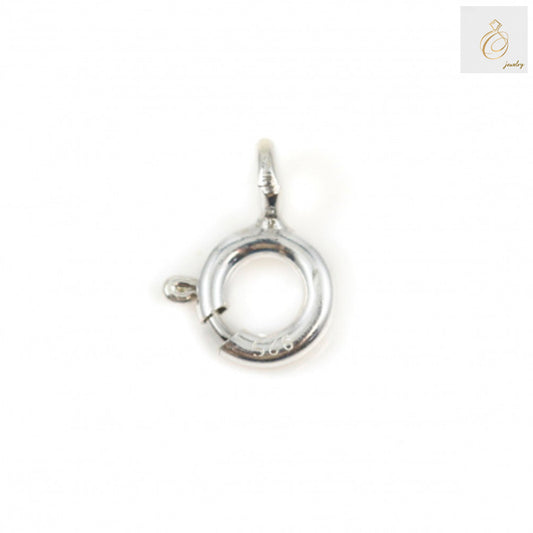 925 sterling silver spring clasp with ring, 5mm size, jewelry finding component for necklaces and bracelets