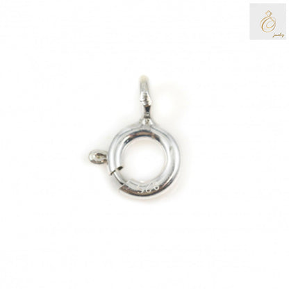 925 sterling silver spring clasp with ring, 6mm size, jewelry finding component