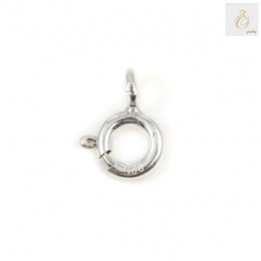 925 sterling silver spring clasp with ring, 6mm size, jewelry finding component