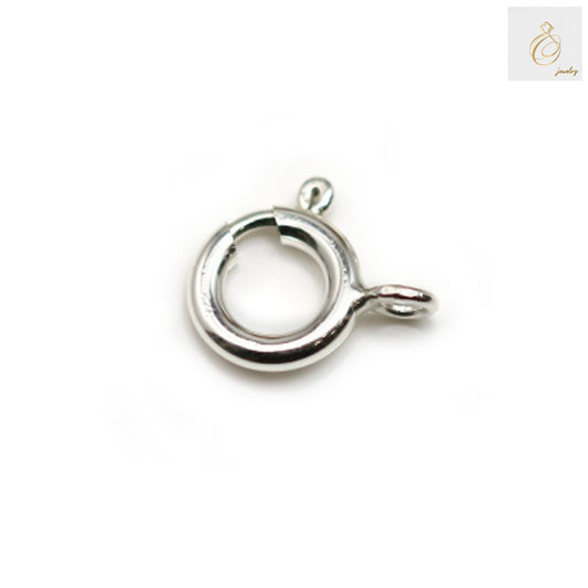 925 sterling silver spring clasp with ring, 10mm size, jewelry finding for necklaces and bracelets