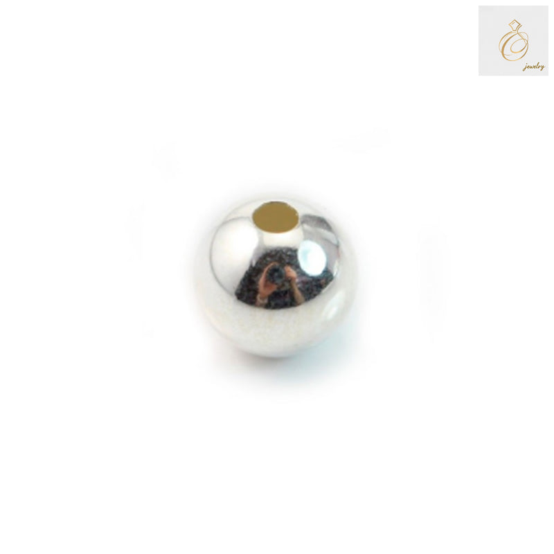 925 Sterling Silver Ball Beads 10mm diameter with 1.5mm holes - Pack of 5 pieces for jewelry making