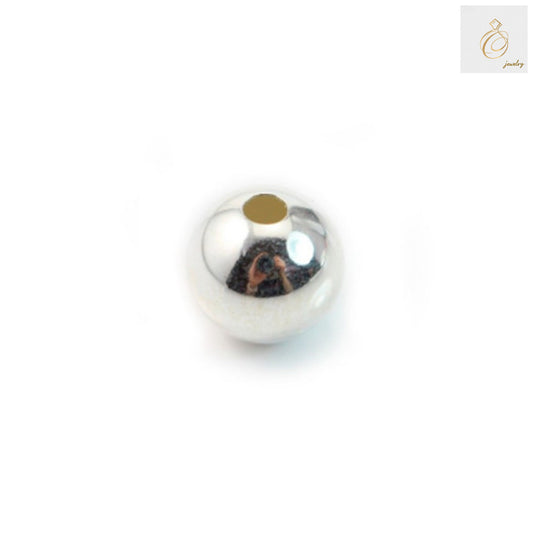 925 Sterling Silver Ball Beads 10mm diameter with 1.5mm holes - Pack of 5 pieces for jewelry making