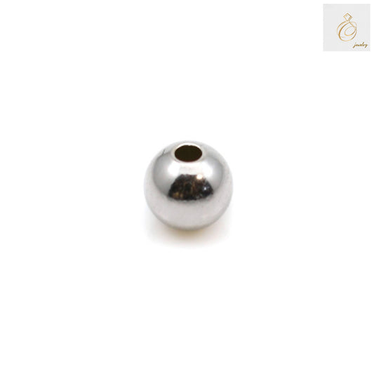 925 Sterling Silver Round Beads 6mm - Pack of 10 pieces for jewelry making
