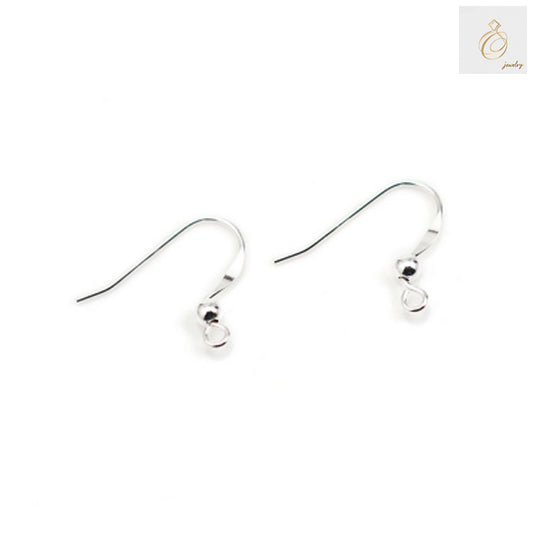 925 Sterling Silver Ball Ear Hooks 17mm Jewelry Findings 10-Piece Set - Premium Jewelry Making Supplies