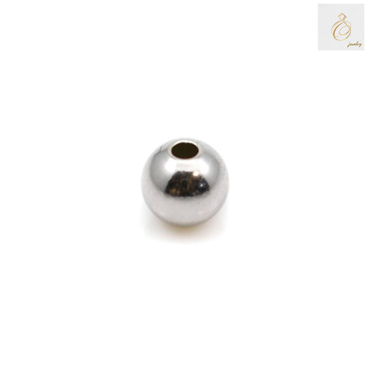 925 sterling silver platinum plated round ball beads 3mm diameter with 0.8mm holes, 100 pieces pack for jewelry making