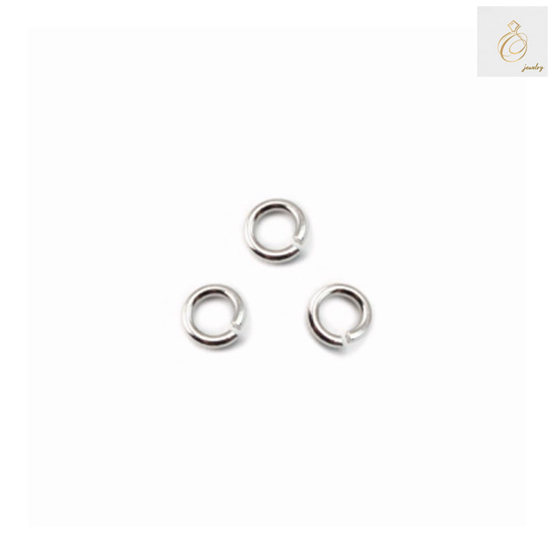 925 sterling silver platinum plated open jump rings 3mm x 0.6mm - 20 pieces pack for jewelry making