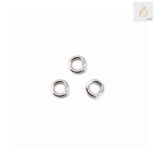 925 sterling silver platinum plated open jump rings 3mm x 0.6mm - 20 pieces pack for jewelry making