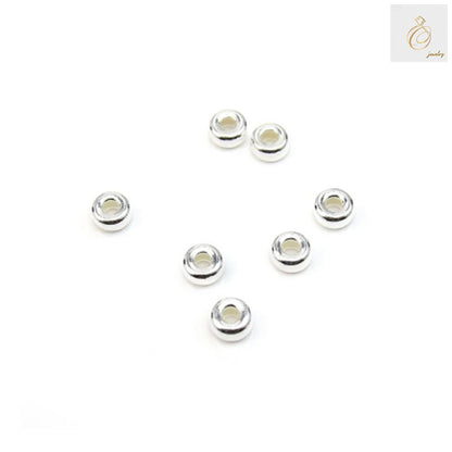 925 Sterling Silver Round Spacer Beads 5mm with 2mm Hole - Pack of 20 Pieces for Jewelry Making