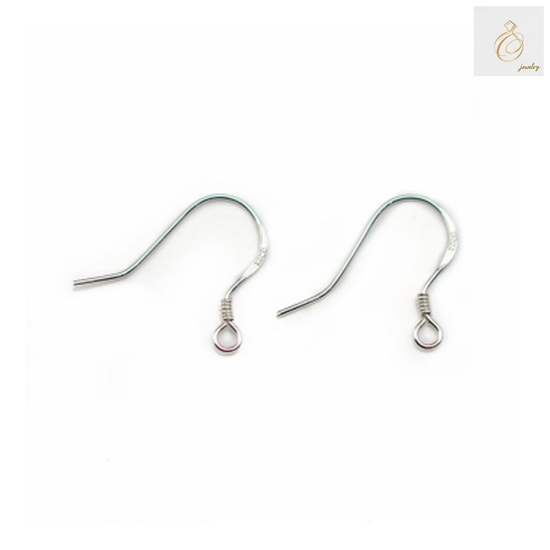 925 sterling silver spring earring hooks, 12mm size, pack of 10 pieces - premium jewelry findings for earring making