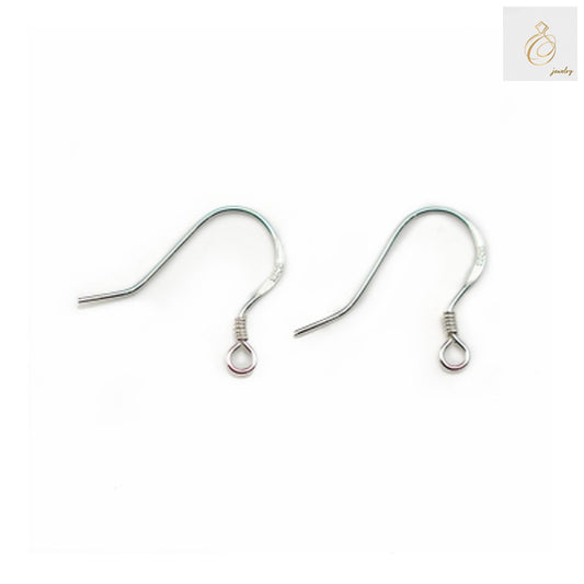 925 sterling silver spring earring hooks, 12mm size, pack of 10 pieces - premium jewelry findings for earring making