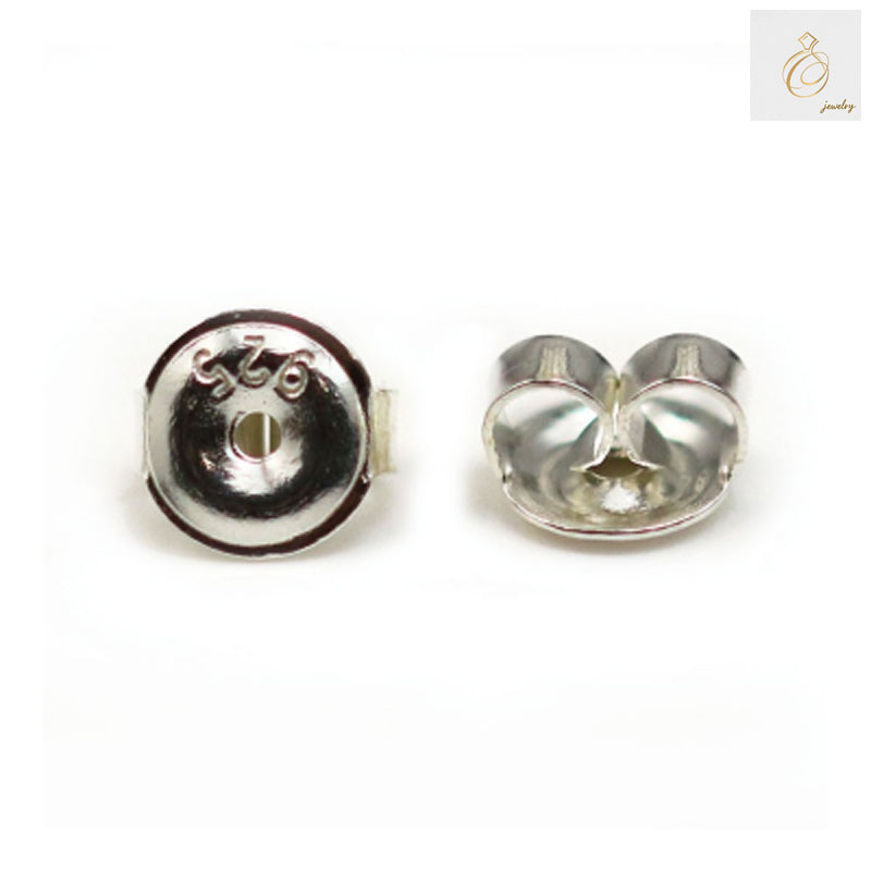 925 Sterling Silver Earring Backs - 6mm Butterfly Clutch Pushers, Pack of 20 Pieces for Jewelry Making and Earring Repairs