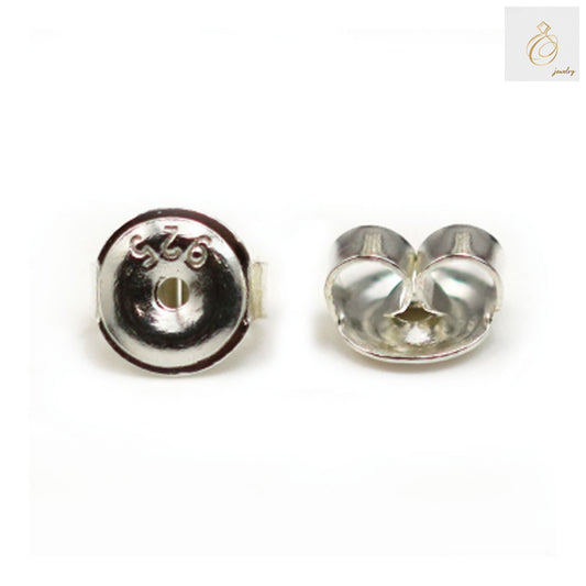 925 Sterling Silver Earring Backs - 6mm Butterfly Clutch Pushers, Pack of 20 Pieces for Jewelry Making and Earring Repairs