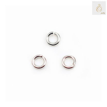 925 Sterling Silver Open Jump Rings - 4mm diameter x 0.8mm wire thickness - Pack of 20 pieces for jewelry making