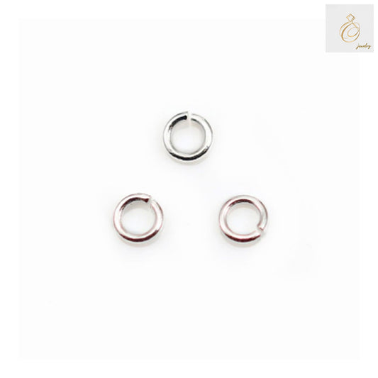 925 Sterling Silver Open Jump Rings - 4mm diameter x 0.8mm wire thickness - Pack of 20 pieces for jewelry making