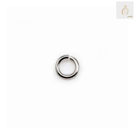Close-up view of 925 Sterling Silver Platinum Plated Jump Rings showing quality and finish