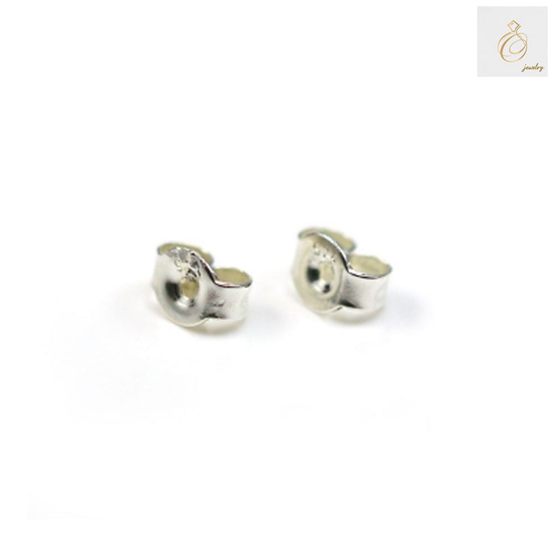 925 sterling silver earring backs - 4mm butterfly pushers for secure earring closure