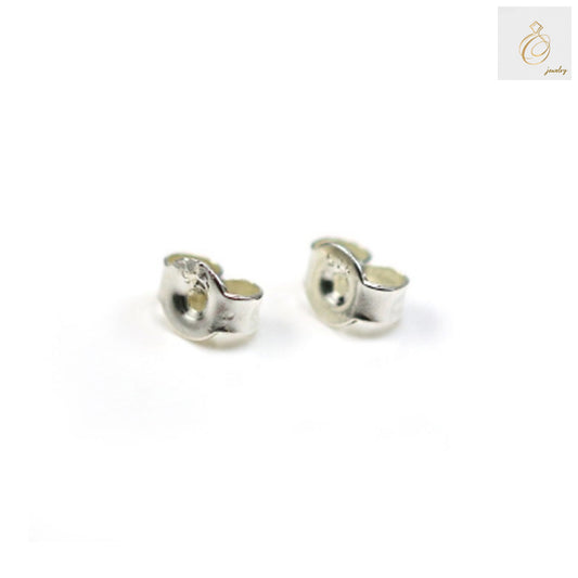 925 sterling silver earring backs - 4mm butterfly pushers for secure earring closure