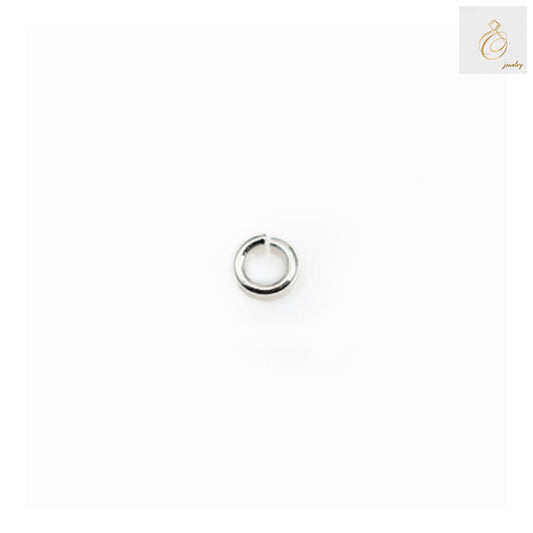 Close-up view of 925 Sterling Silver Open Jump Rings showing quality and craftsmanship - 4mm x 0.8mm jewelry findings
