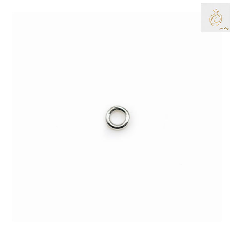 Close-up view of 925 sterling silver closed jump rings showing quality and finish