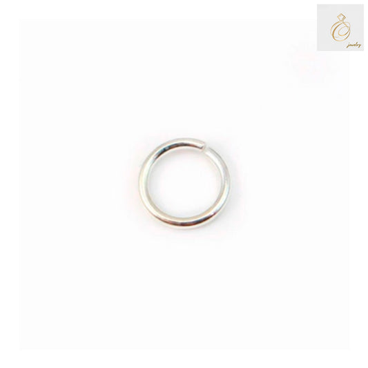 Close-up view of 925 sterling silver jump rings showing quality and finish