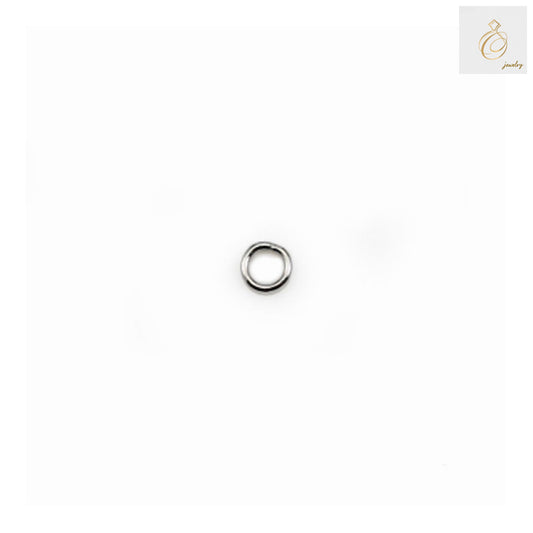 Close-up view of 925 sterling silver platinum plated jump rings showing quality and finish - jewelry findings supplies
