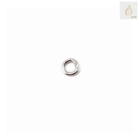 925 sterling silver platinum plated open jump rings 5mm x 0.8mm pack of 10 pieces for jewelry making