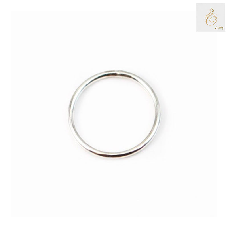 925 sterling silver closed jump rings, 14mm diameter with 1mm wire thickness, pack of 10 pieces for jewelry making
